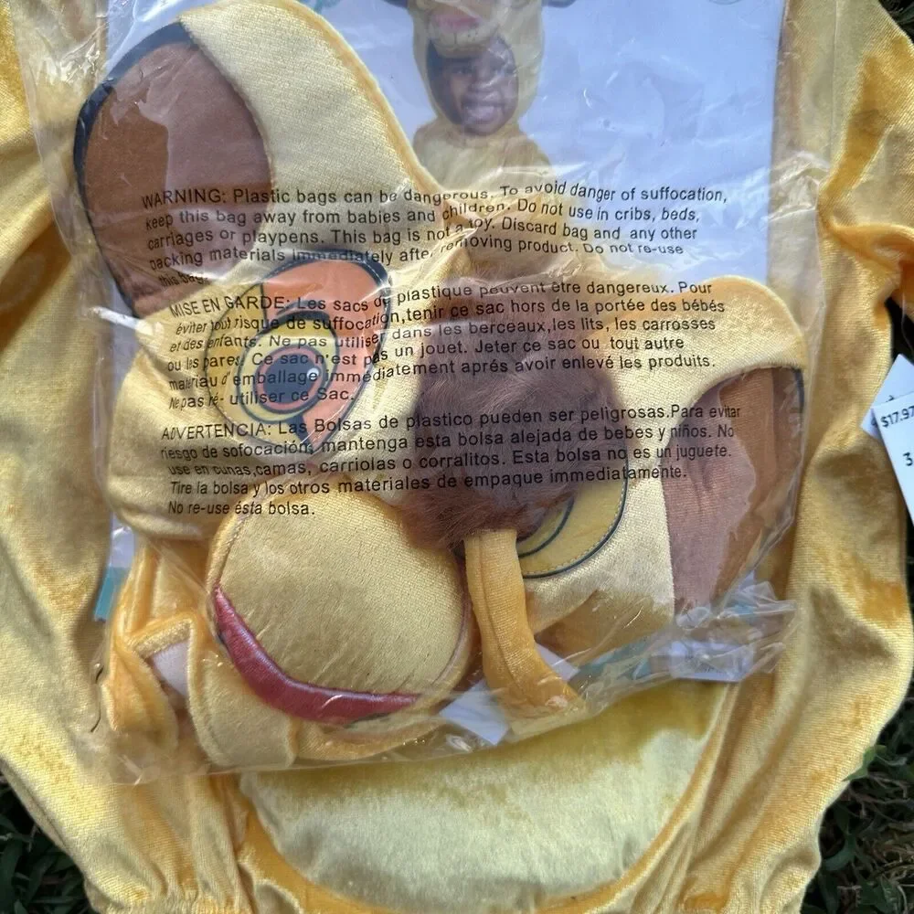 Lion King Simba Costume Infant 6-12m Disney Toddler Halloween Disguise Plush‎ - Picture 5 of 5